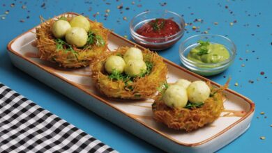 Aloo Paneer Bird Nest